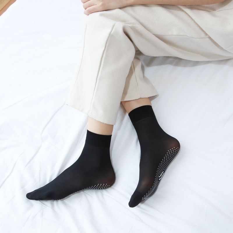 Calcetines de acero con máscara, calcetines de cristal, calcetines de seda anti-gancho, finos, resistentes al desgaste y resistentes al desgaste, calcetines cortos de seda con masaje carnoso con pie antideslizante_voghion.com