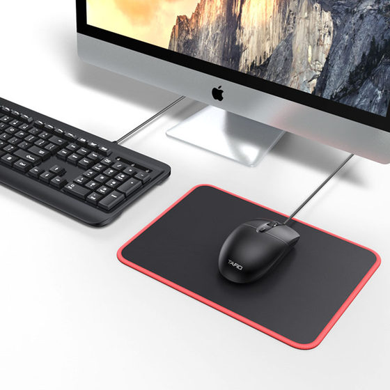 Cross-border black red lock large mouse pad extra thick office e-sports game computer desk mat