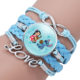 Star Baby Stitch logo Blue Multi-Layer Bracelet Stitch Cartoon Time Gem Bracelet