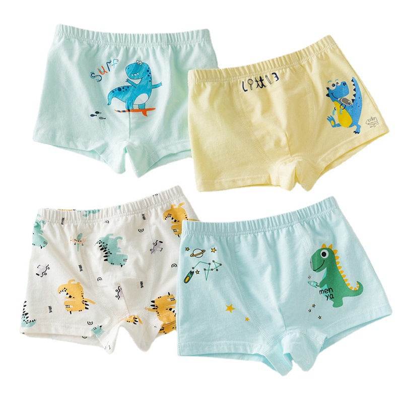 New Cross-border High-quality Foreign Trade Children's Underwear Cotton Boys' Underwear Cartoon Dinosaur Boys' Boxers