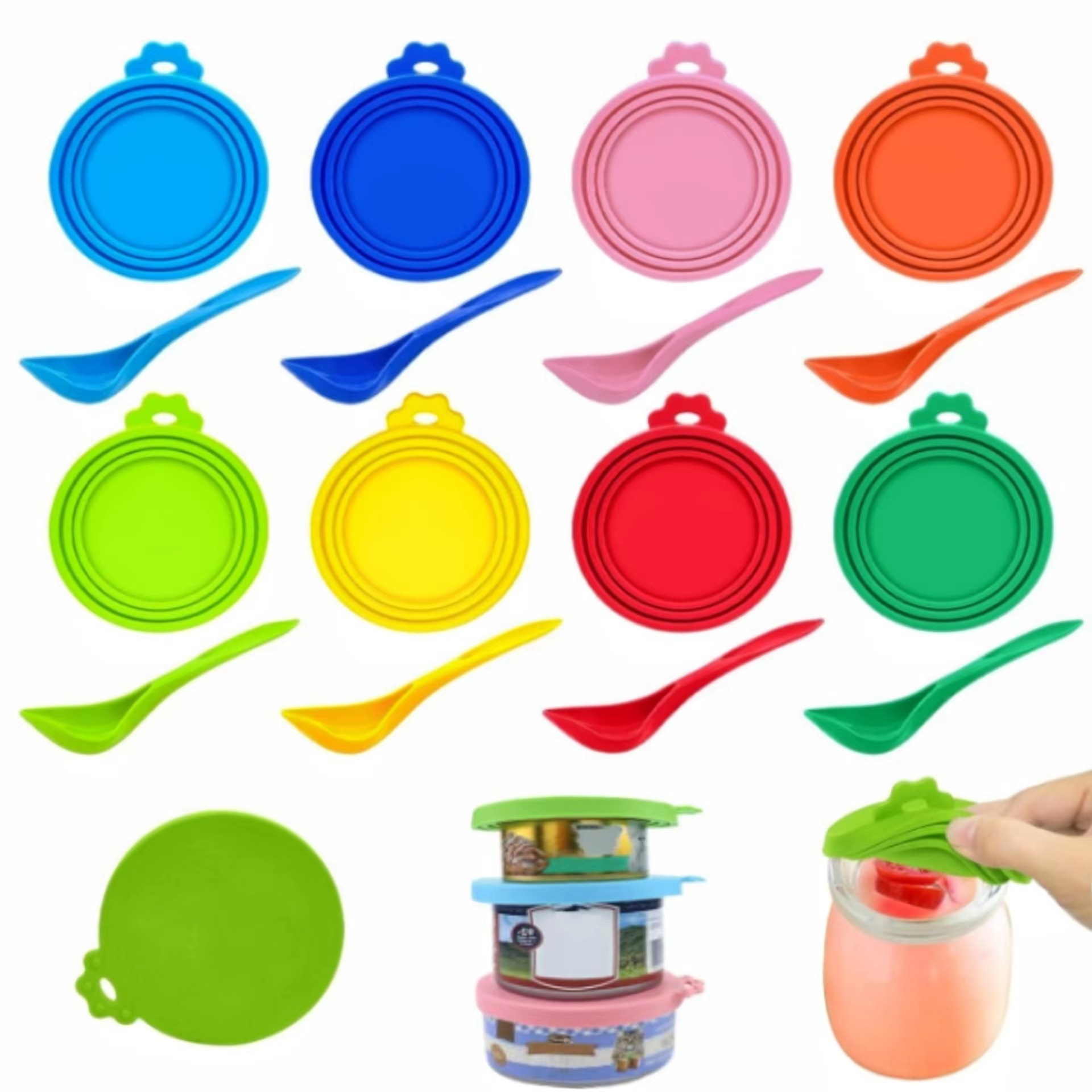 Hot selling silicone pet can cover silicone can cover cat and dog food sealed cover three-in-one silicone preservation cover