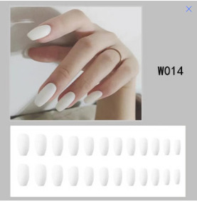 Frosted Solid Color Nail Art Patch Wear Armor Removable Fake Nail Patch Finished Nail Art Patch Wholesale