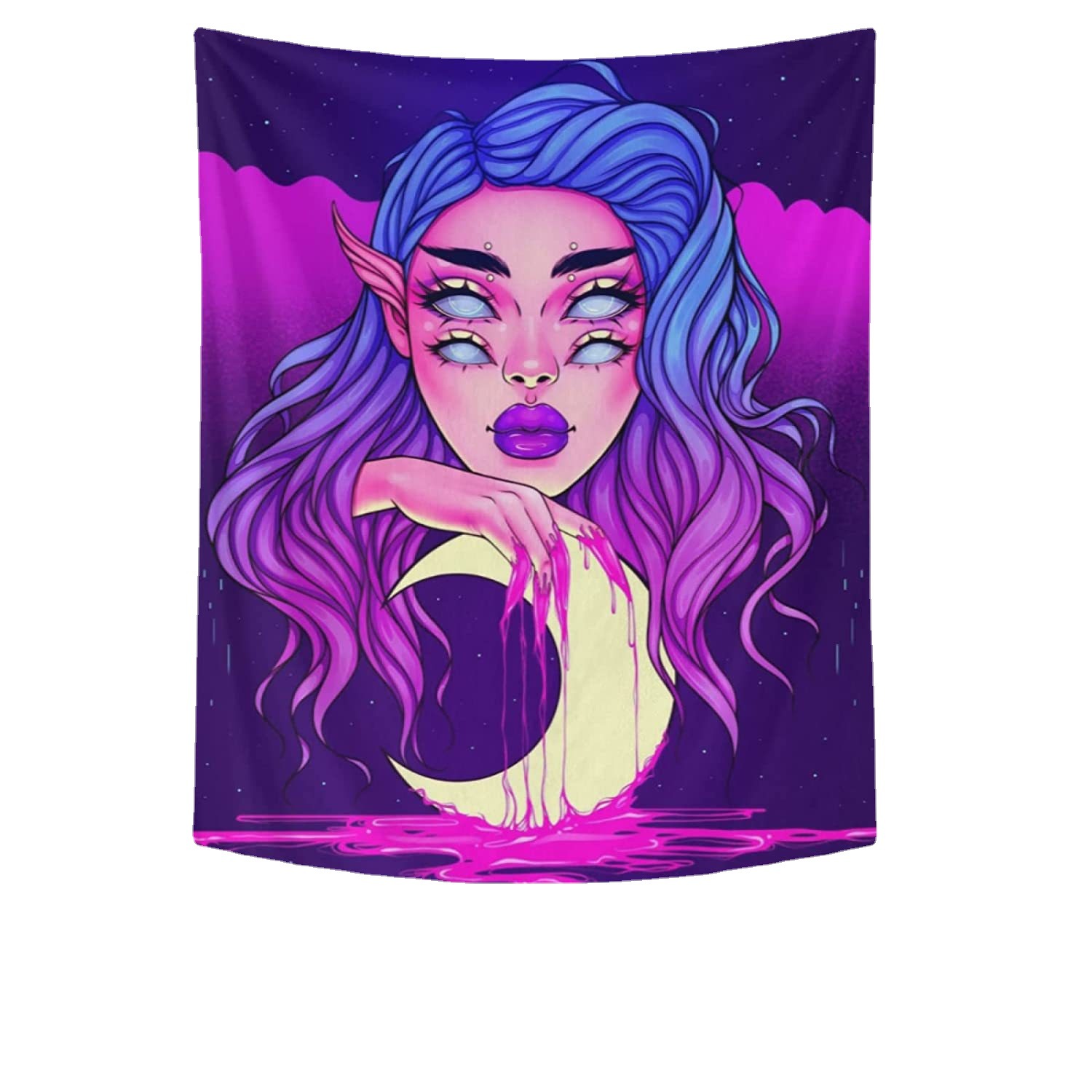 Factory direct supply hot collection dormitory wall purple decorative cloth hanging cloth tapestry room background cloth tapestry wall hanging