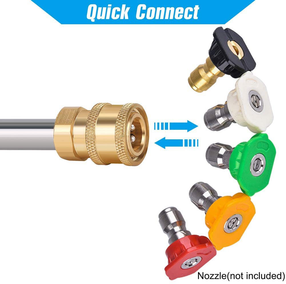 High pressure cleaner extension rod 1/4 stainless steel extension rod 17 inch extension rod quick connection high pressure water gun
