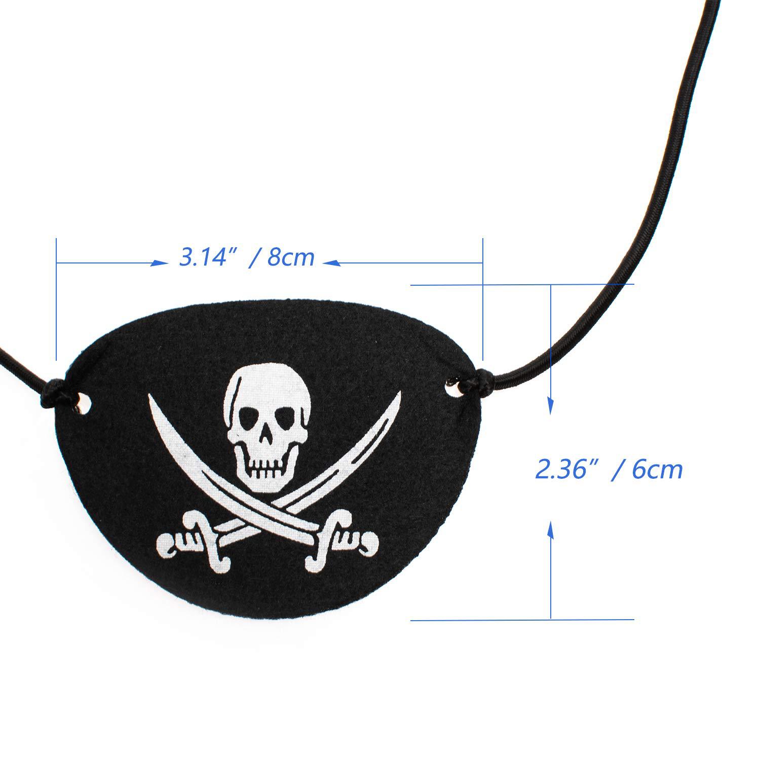 Pirate turban felt eye mask costume props turban skull Pirate Festival Halloween Carnival party dress up