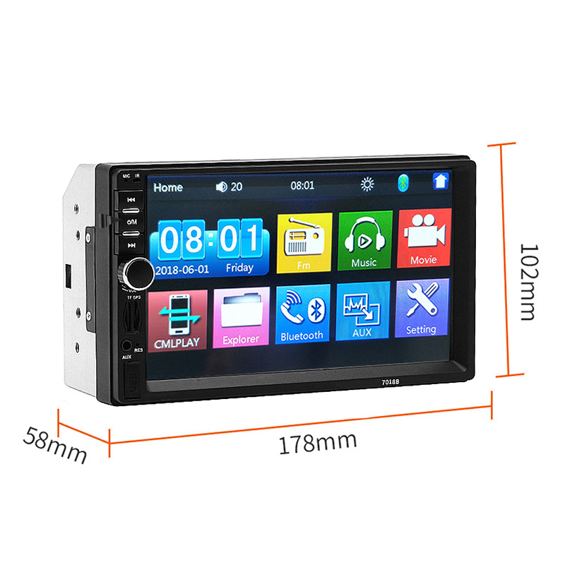7 inch large screen car MP5 player car Bluetooth hands-free radio MP3 reversing 7010/7018/7012