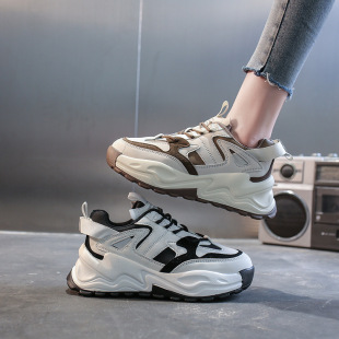 Women's thick-soled daddy shoes 2023 autumn new low-top sneaker Korean casual shoes ins white shoes women's wholesale
