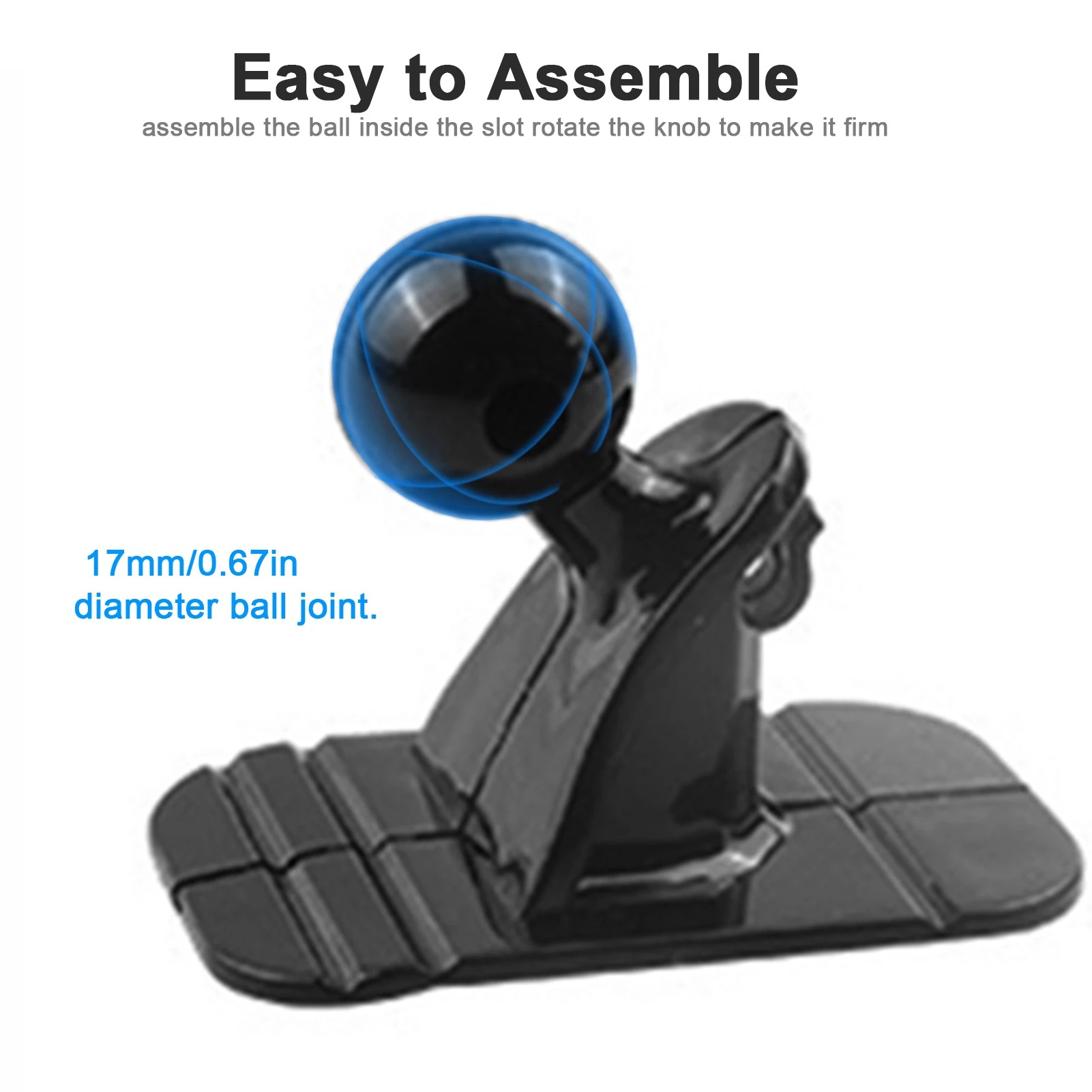 17mm ball head mobile phone bracket accessories modified mobile phone bracket ball head paste base car mini bracket base