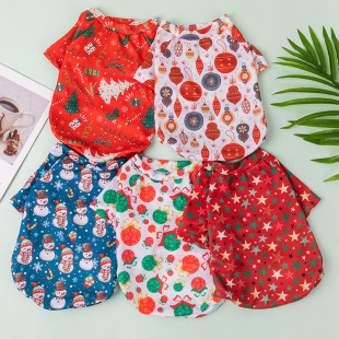 2022 New Christmas Dog Clothes New Year Teddy Bitter Bear Bomei Cat Pet Large Spot Factory Outlet