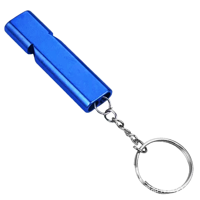 Outdoor aluminum alloy double-hole whistle high-frequency whistle sports training field self-driving tour life-saving supplies equipment