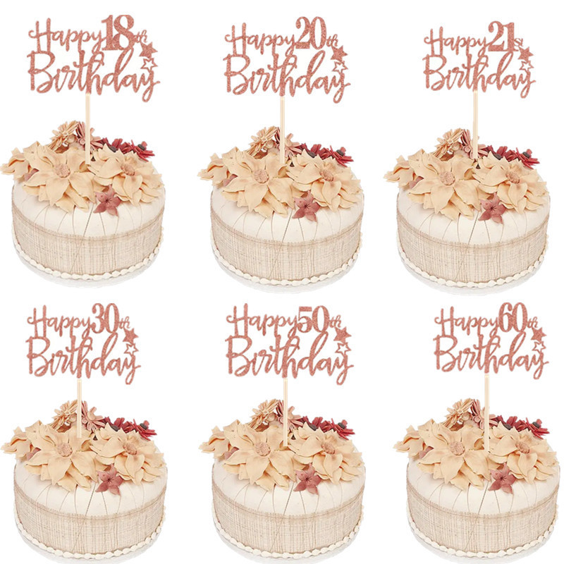 Happy birthday cake card Digital happy birthday decoration 10 years old 13 years old 16 years old 18 years old -90 years old