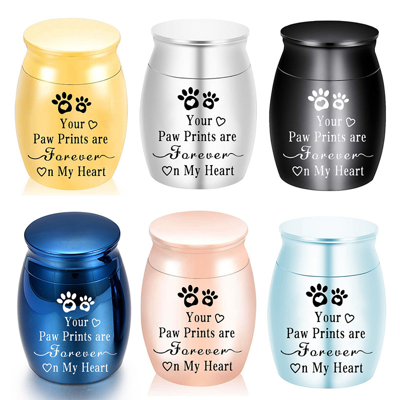 Wish Hot Selling Metal Pet Curns Storage Memorial Pet Curns Funeral Small Animal Cats and Dogs Curns