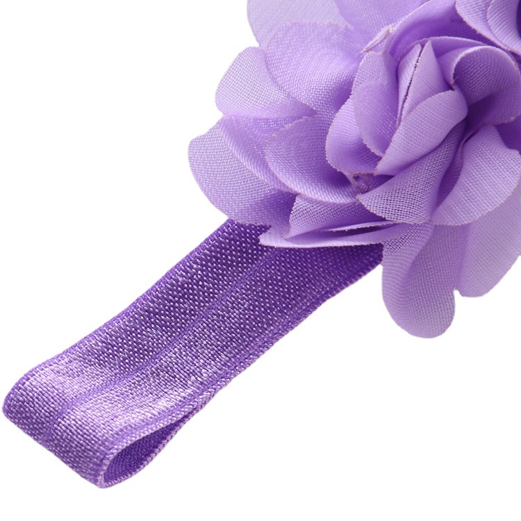 Europe and the United States hot sale three small chiffon flower combination baby hair band elastic headband children's headwear wholesale 24 colors