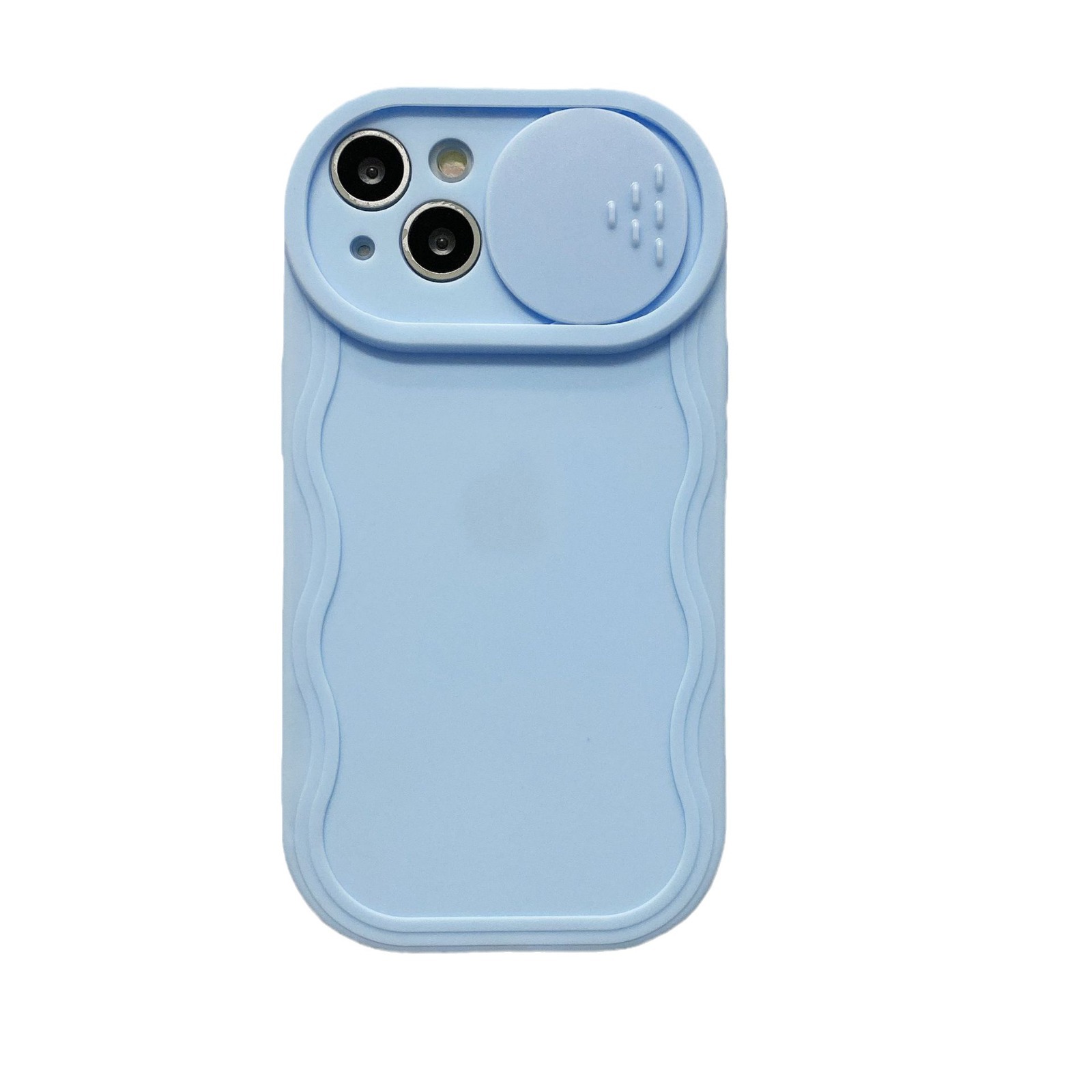 For iPhone16 solid color wave push window mobile phone case Apple 14PRO/8P simple all-inclusive TPU protective case