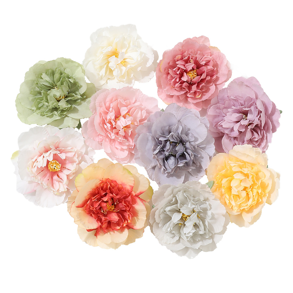 Artificial peony flower head Tang style headdress hair accessories silk flower fake flower diy handmade jewelry material decoration