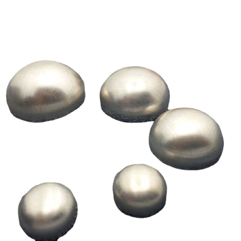Wholesale Cute DIY Garment Accessories Semi-finished Buckle Blank Stitch Flat Bottom Mushroom Buckle Aluminum Hemisphere Cloth Buckle