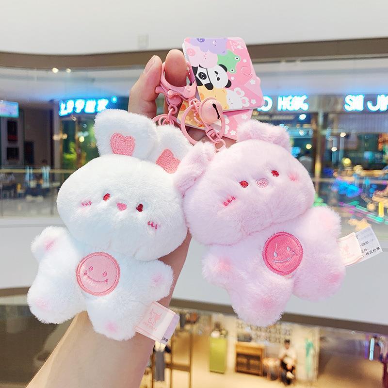 可愛動物包包掛飾玩偶娃娃毛絨玩具批發鑰匙鏈情侶掛件公仔鑰匙扣