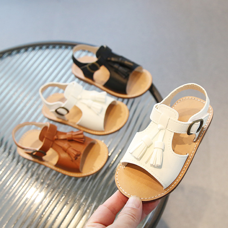 Boys Roman Sandals 2023 Summer New Children's Shoes Small Middle School Children's Fashion Soft Bottom Retro Little Girl Children's Shoes