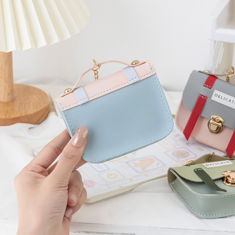 Coin purse wholesale cute female creative mini bag cover lock coin bag keychain pendant small wallet