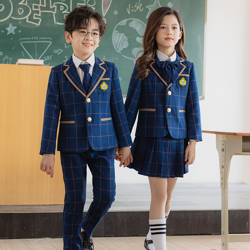 Children's Suit Primary School School Dress Suit Girls British Style Class Suit Group Buying Kindergarten Performance Garden Suit Autumn