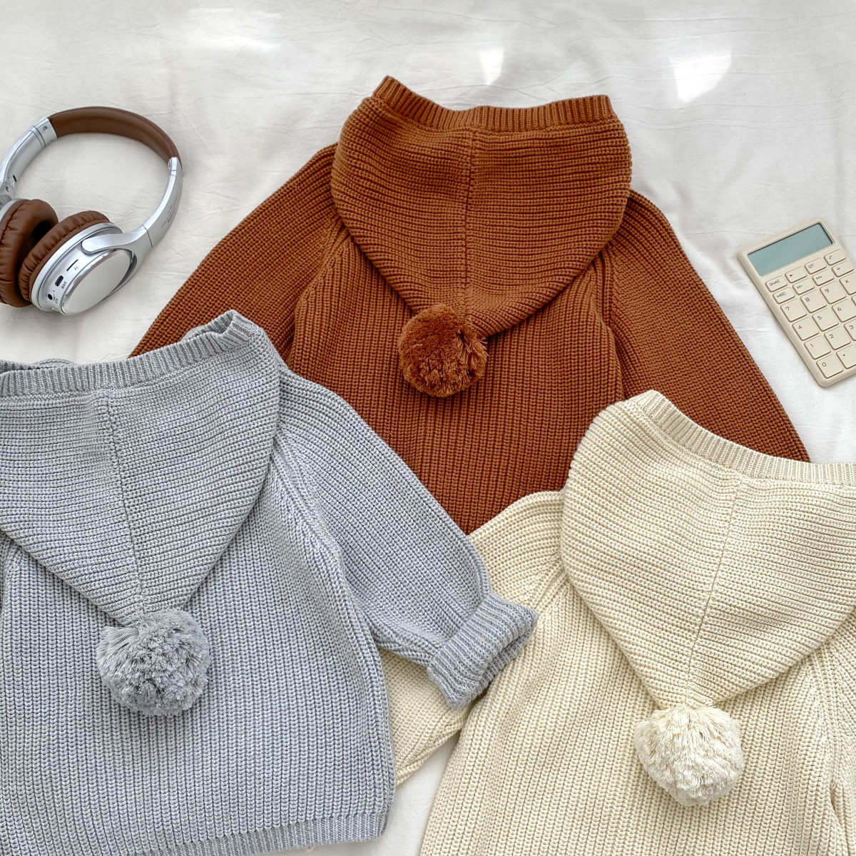 ins Korean style western style small coat 2024 new baby cotton knitted cardigan baby Western style sweater hoodie