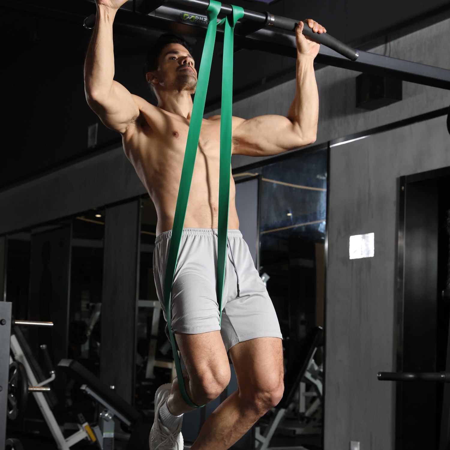 Fitness elastic belt pull-up resistance belt strength training elastic rope men's and women's yoga stretch auxiliary tension belt