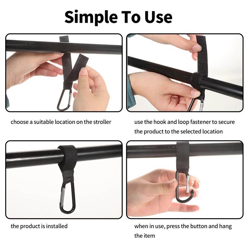 Stroller Hook stroller hanging buckle multifunctional rotating hook sponge carabiner universal hook storage pendant accessories