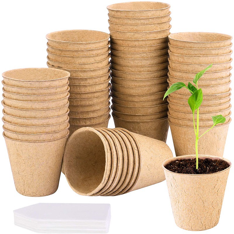 Cross-border Seed Startup Plate Degradable Seedling Bowl Pulp Seedling Cup Plant Pot Seed Germination Planting Tools
