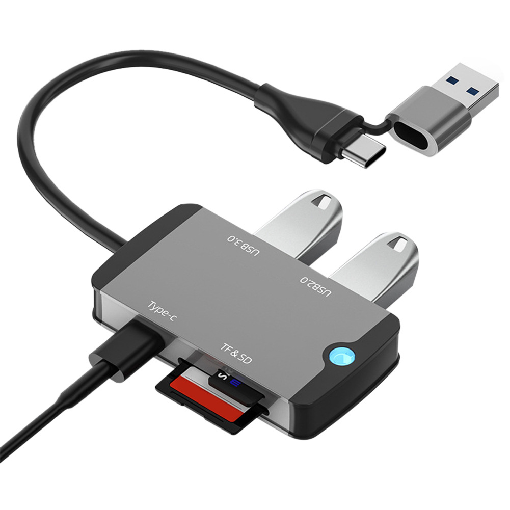 New multi-function card reader typecUSB to four-in-one typecUSB3.0TFSD expansion dock converter