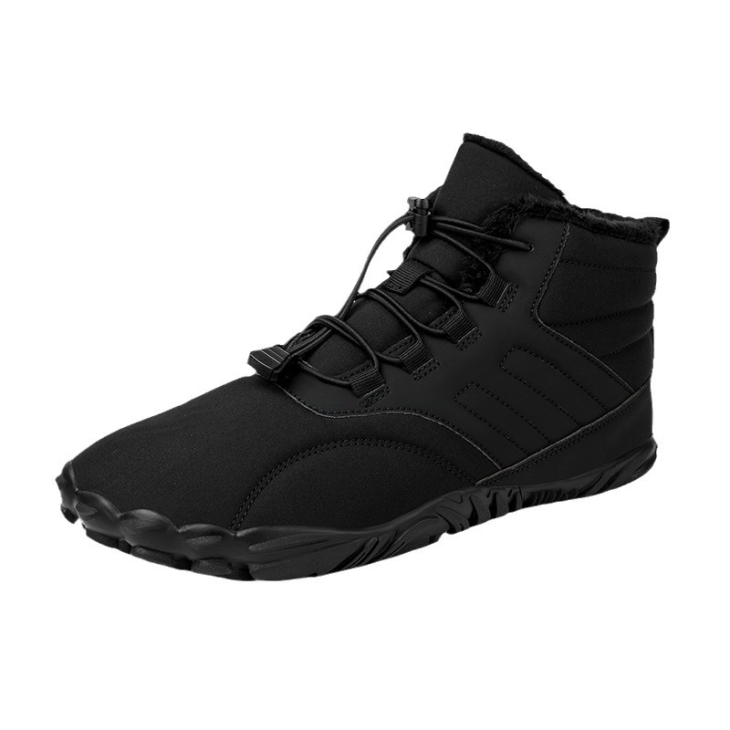 Winter new warm cotton-padded shoes for couples outdoor leisure hiking sneaker fleece-lined thickened mid-top men's snow boots