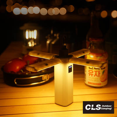 CLS outdoor camping light tent atmosphere light long endurance four-leaf folding canopy multifunctional LED flashlight camp light