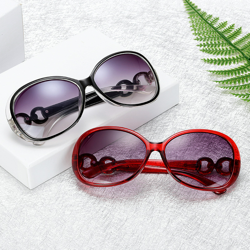 New Korean Style Instagram Style Fashionable Outdoor Driving Sunglasses Women's Running Jianghu Stall Large Frame Classic Double Ring Sunglasses
