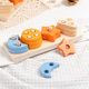 One-Piece Wooden Montessori early education toys geometric shape set column educational cognition five sets of column building blocks matching
