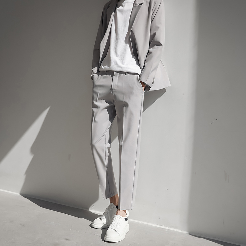 Casual Suit Jacket Men's Spring and Autumn Loose dk Uniform Jacket Korean Fashionable Men's Suit Yuppie Handsome Small Suit