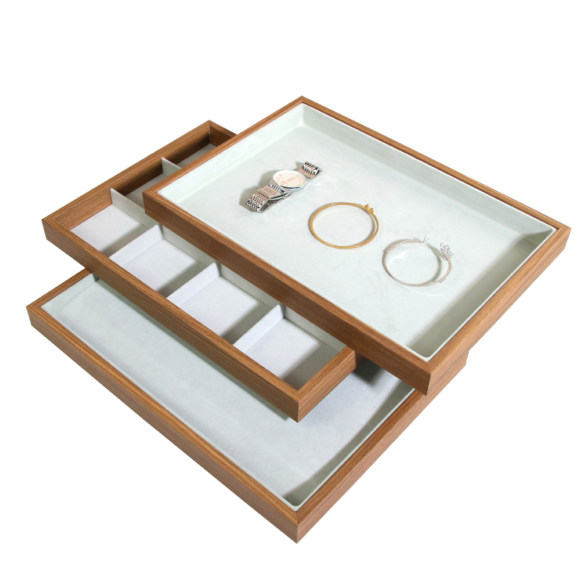 Factory direct Rosewood jewelry plate counter display tray ring earrings earrings bracelet selection props