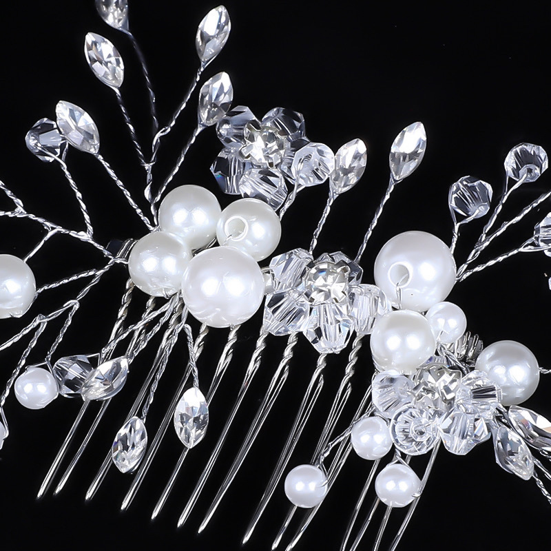 Factory Direct Bride White Crystal Headwear Bride Rhinestone Accessories 2018 New Hair Comb Accessories