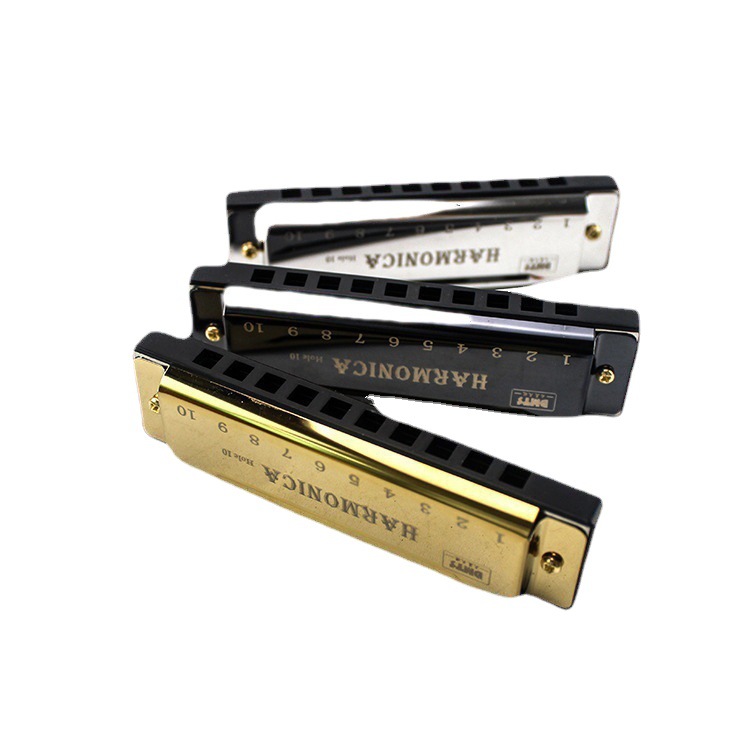 10-hole titanium single row metal harmonica start playing educational toys harmonica stall night market stall goods wholesale