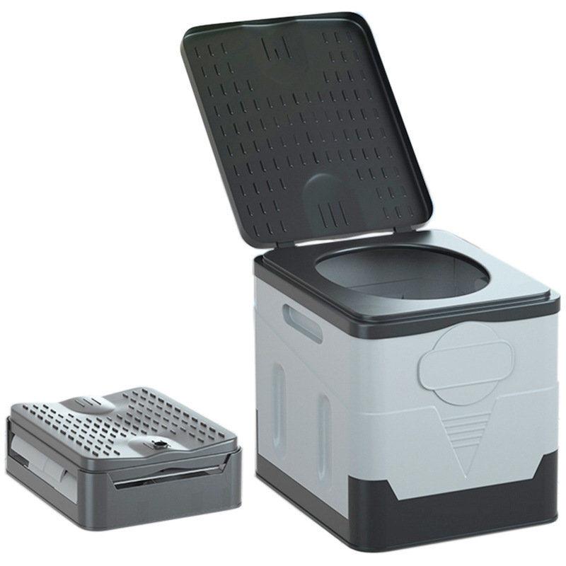 Car Folding Toilet Temporary Emergency Toilet Outdoor Camping Tent Artifact Portable Simple Mobile Toilet