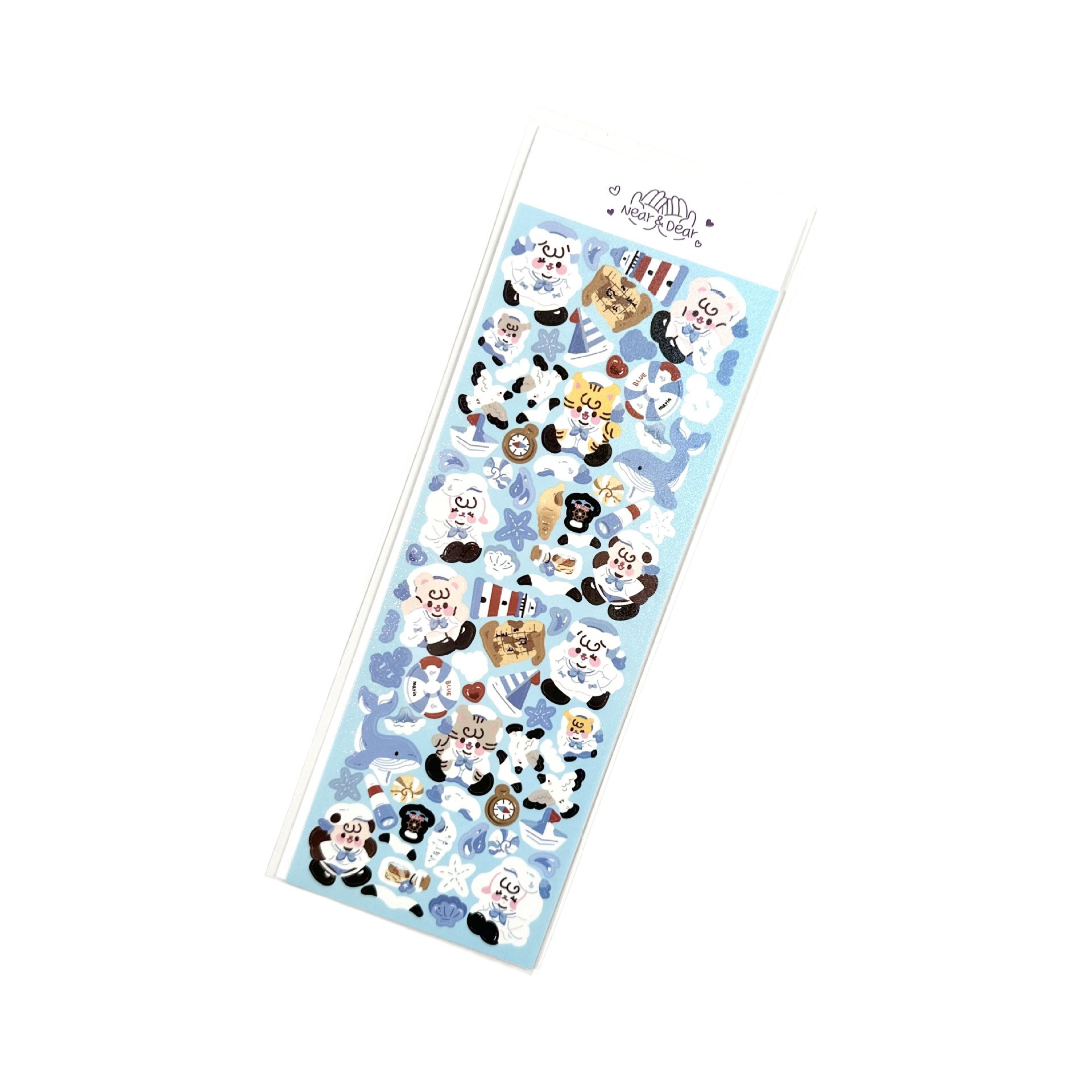 Korean version of explosions BOBOBOBO collection cartoon animal laser goo card sticker hand account hand account ins high color value explosions