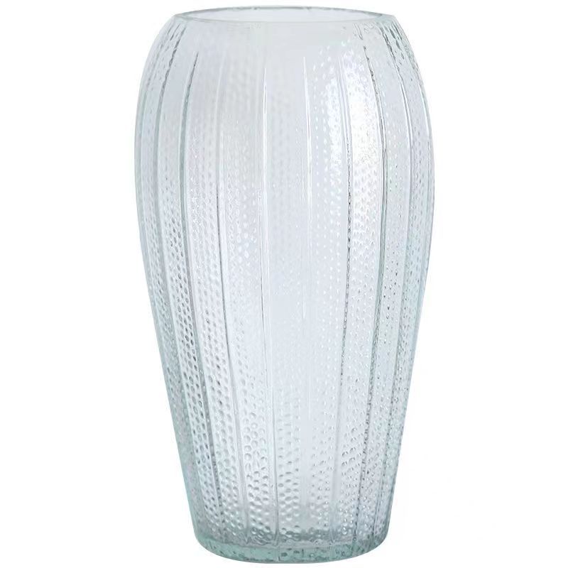 Creative wholesale retro large vase simple transparent aquatic flowers rose rich bamboo vase living room desktop decoration