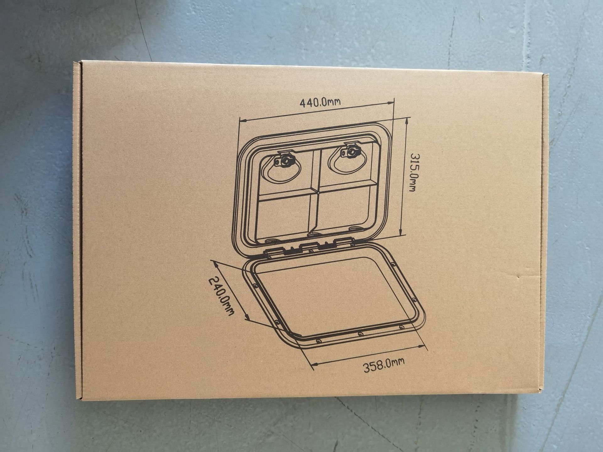 Marine yacht inspection hole Square deck hatch cover white non-slip hand hole cover inspection work cover hatch cover