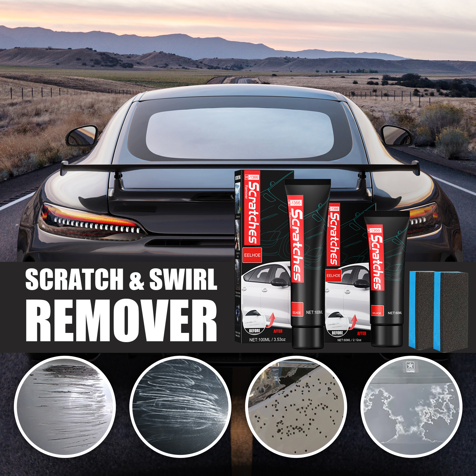 EELHOE car scratch scratch polishing paste paint cleaning decontamination wax scratch repair car wax renovation paste