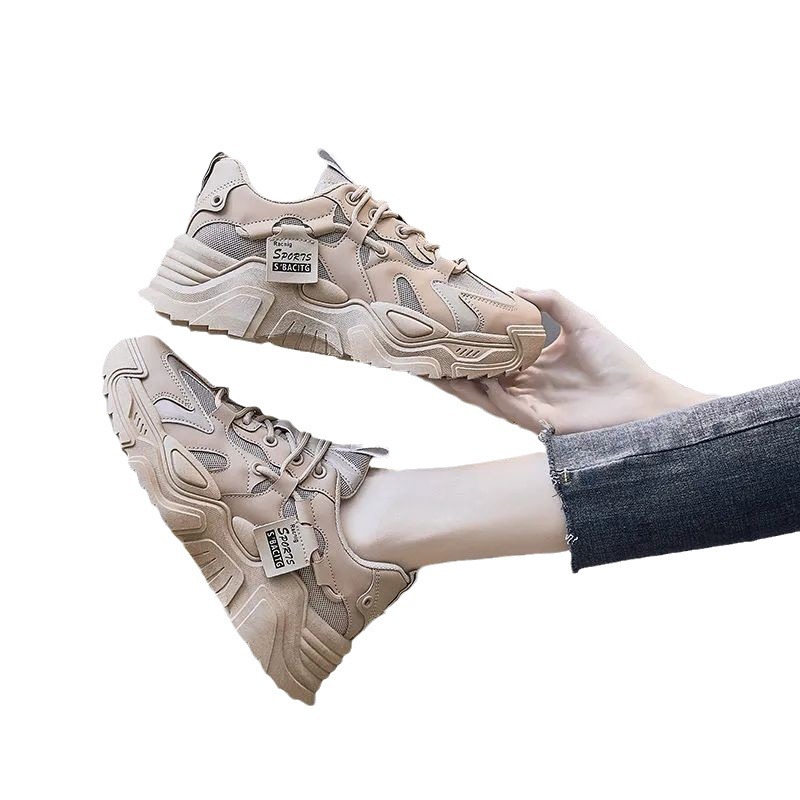 Fried street daddy shoes for women ins fashionable thick-soled spring and autumn 2022 new versatile breathable sports casual shoes for women