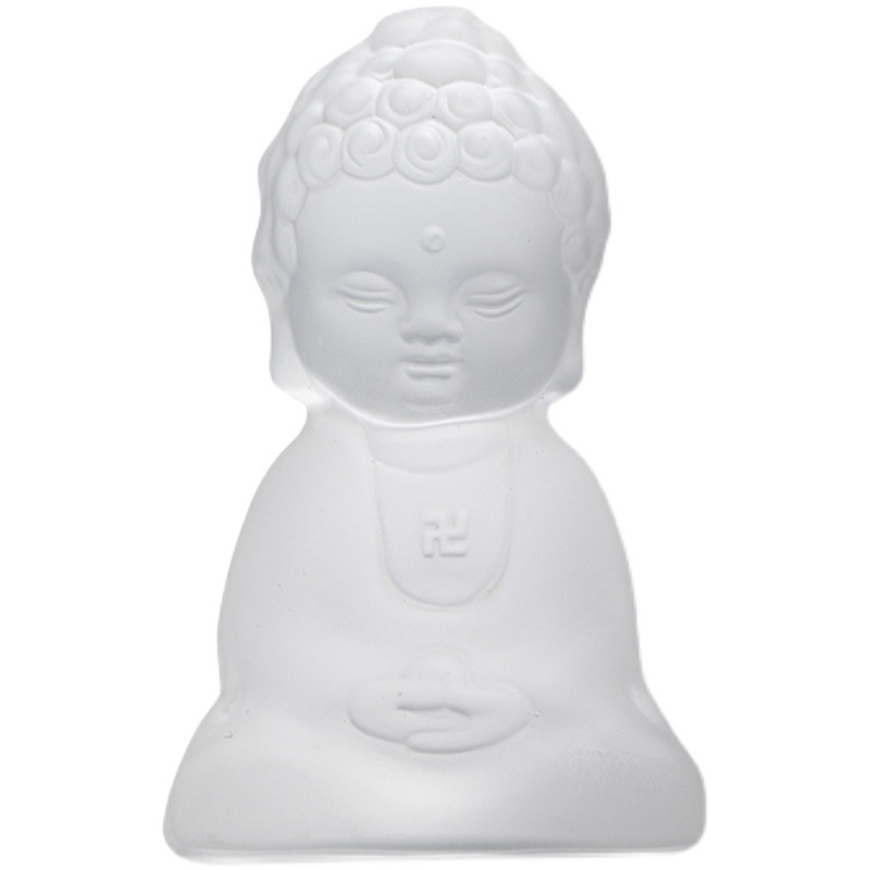 Ancient method colored glaze small monk tea pet ornaments Zen glass Buddha small statue kung fu tea set tea tray tea ceremony accessories