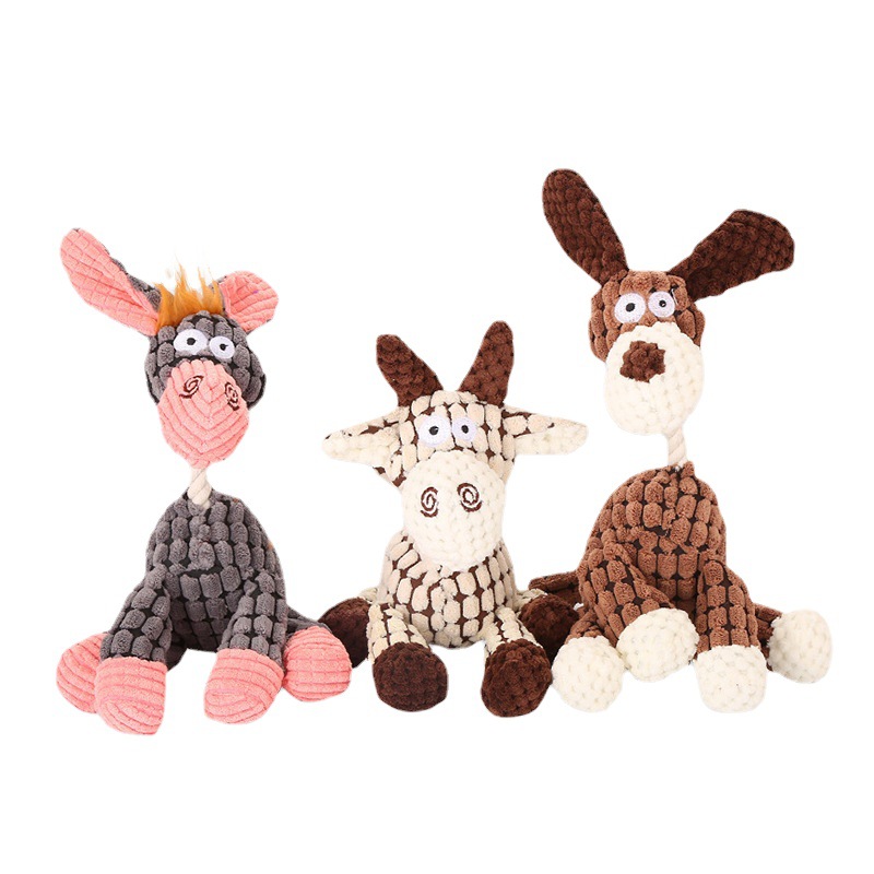 New bite-resistant plush donkey interactive sounding dog pet toy Amazon plush toy wholesale