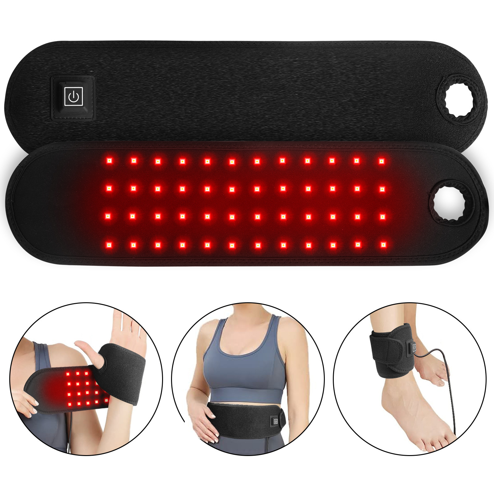 New red light physiotherapy wrist strap home soothing 48 double chip led wrist strap