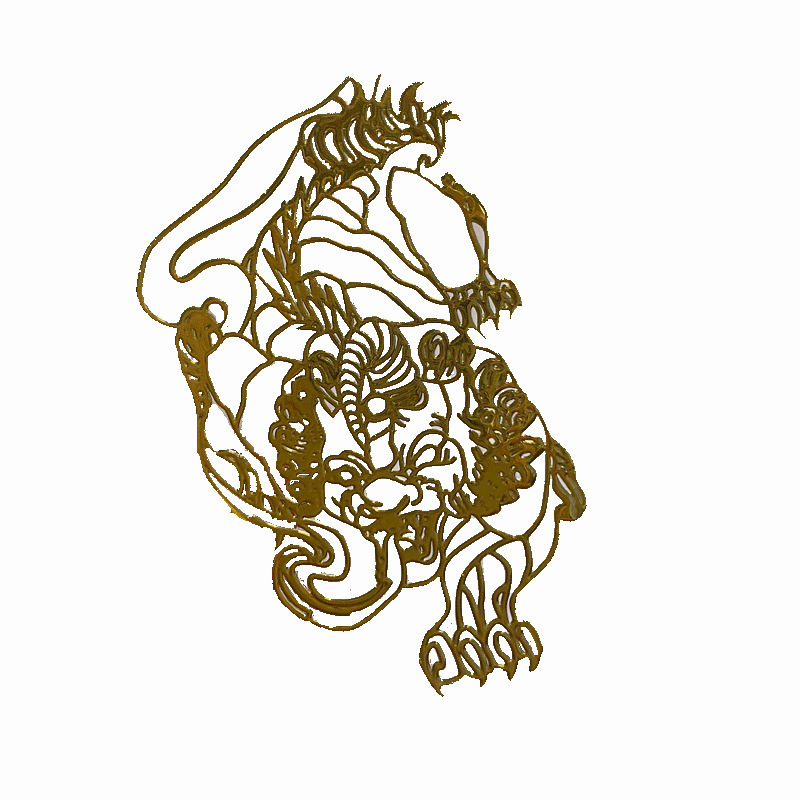 Factory wholesale rich metal stickers gossip Dragon 2022 lucky car stickers shell cat fish heavenly blessing