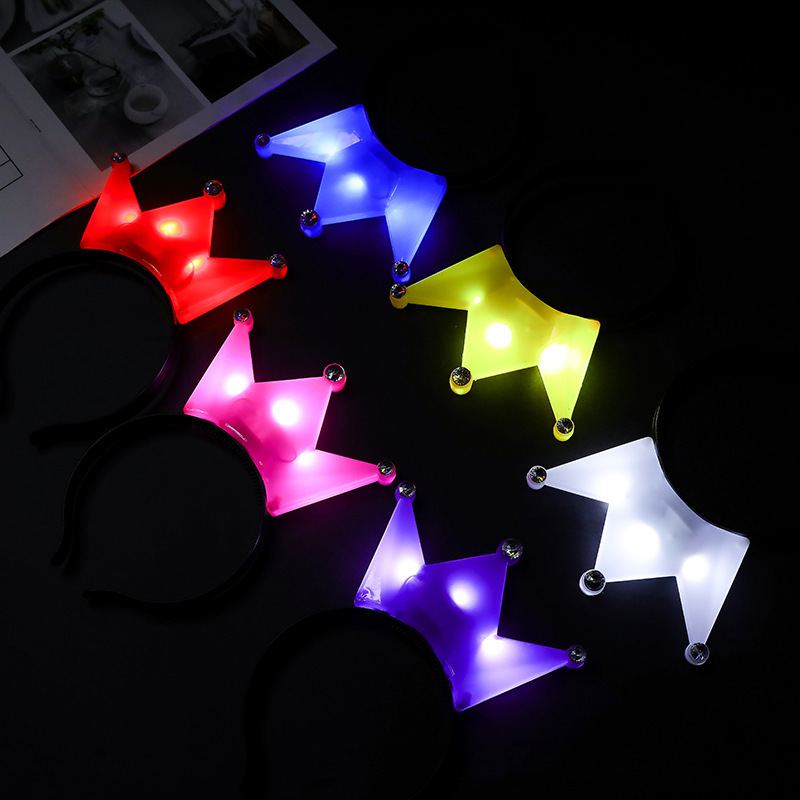 Luminous crown headband headwear flash LED cheer concert support props company annual meeting factory wholesale