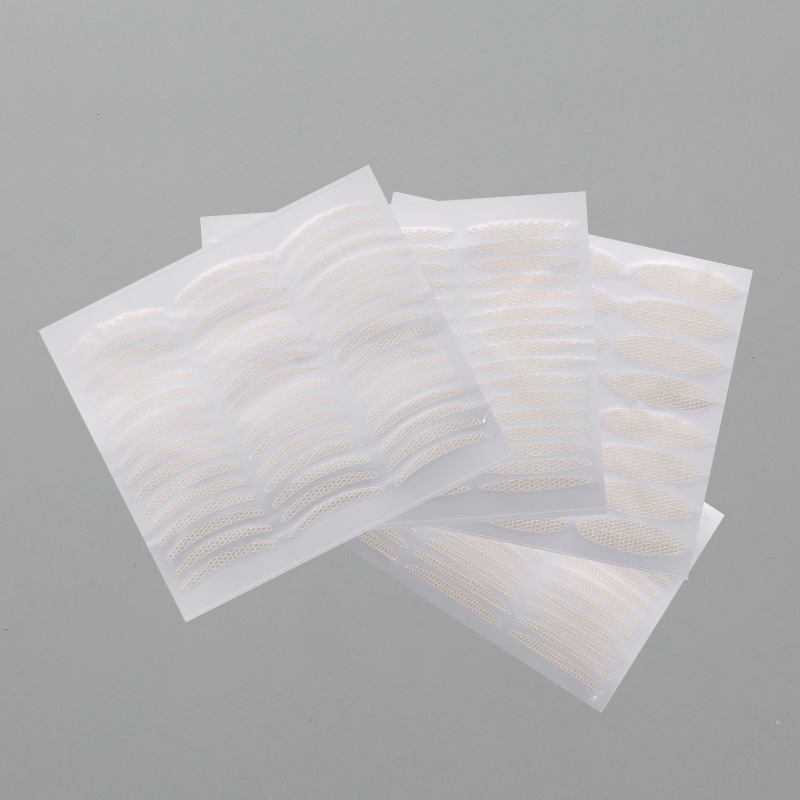 Glue-free lace double-eyelid mesh hollow breathable water-sticky invisible flesh olive type 4 models