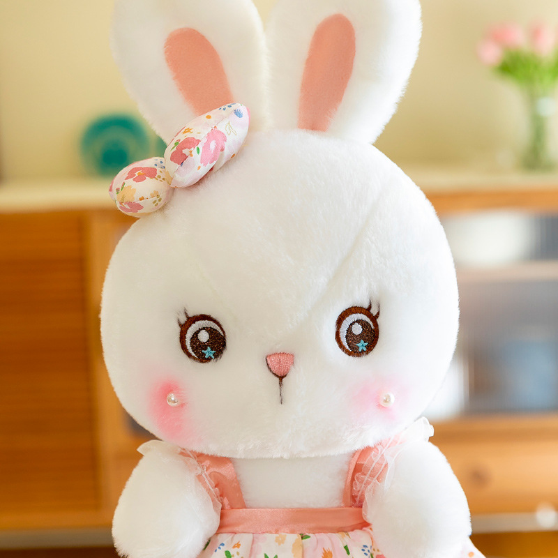 Rabbit Doll Plush Toy Rabbit Year Cute White Rabbit Large Doll Children's Grab Doll